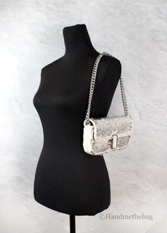 Mini J Marc Shoulder Cream Sequined Bag
