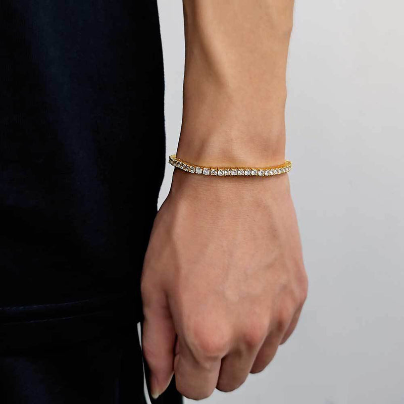 Single Row Diamond Tennis Chain Bracelet