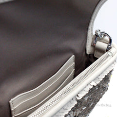 Mini J Marc Shoulder Cream Sequined Bag