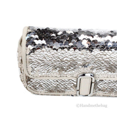 Mini J Marc Shoulder Cream Sequined Bag