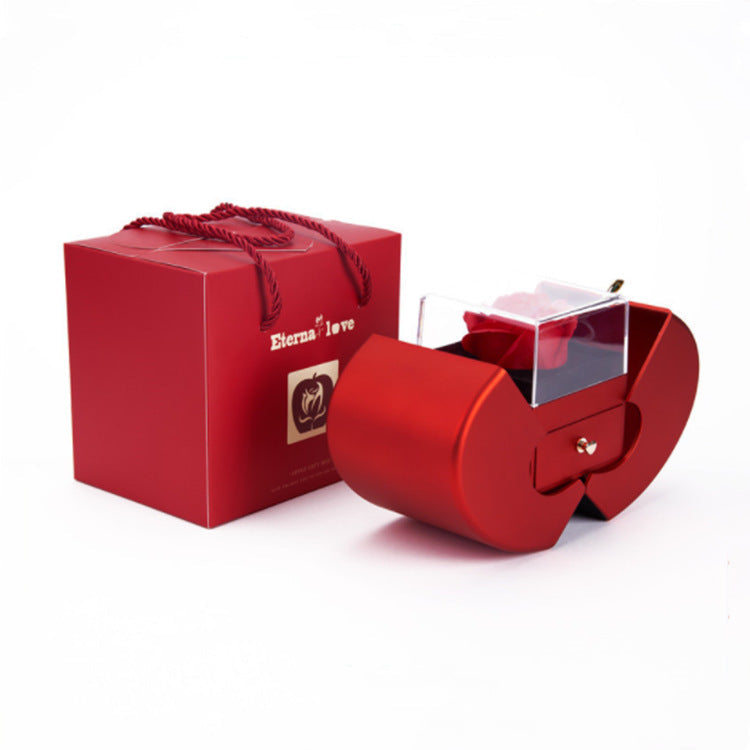 Double-Open Eternal Flower Jewelry Box